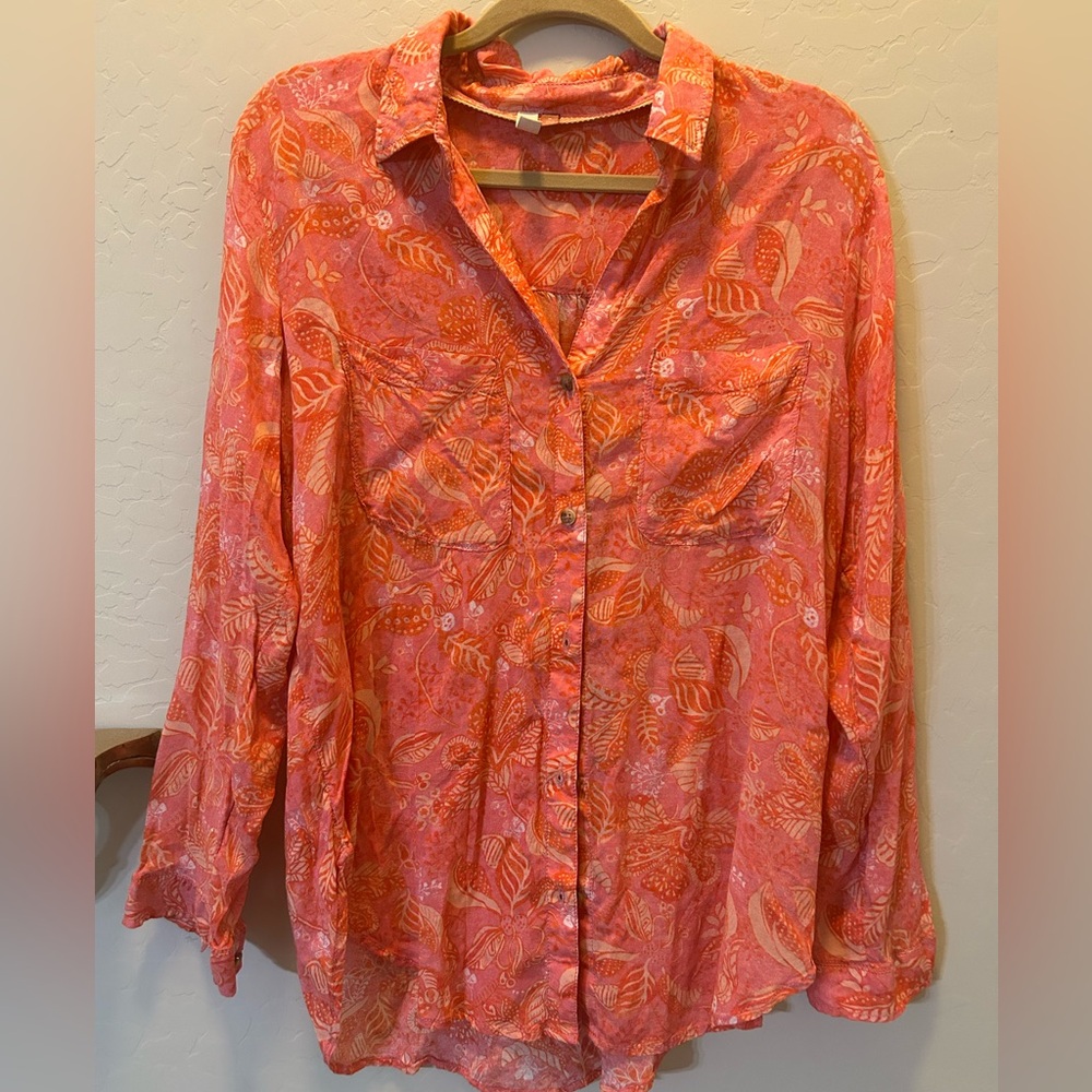 Pilcro Pink Button Down Shirt